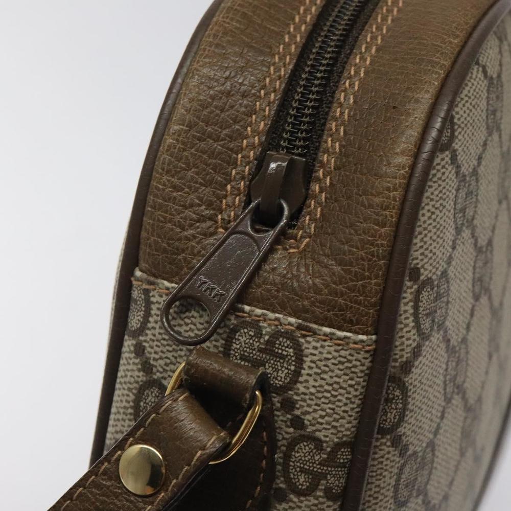 GUCCI GG Supreme Web Sherry Line Clutch Bag PVC Beige Gold 89 01 034 Auth 119132 - Picture 9 of 16